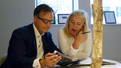 Partner from Dansk OTC, Martin Rasmussen and Kigge Hvid, CEO of INDEX: Design to Improve Life are in charge of Danish Ventures - Investing in Design to Improve Life. They meet to discuss the fund under the birch trees at the INDEX: Design to Improve Life office