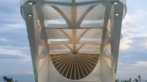 Designed by Santiago Calatrava, the Museum of Tomorrow is spectacular building in Rio de Janeiro dedicated to science, the environment and the future. 