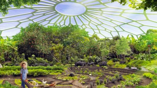 A massive eco-village with a utopian take on sustainable living