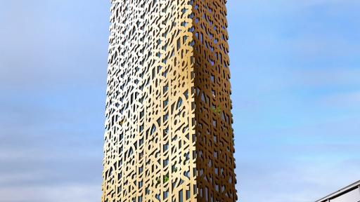 Trätoppen: Anders Berensson Architects is set to transform an old parking lot in Stockholm into a multi-use wooden skyscraper.