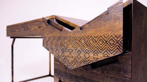 Mvelo desk by Siyanda Mbele. Photo credit: Michelle Reynolds