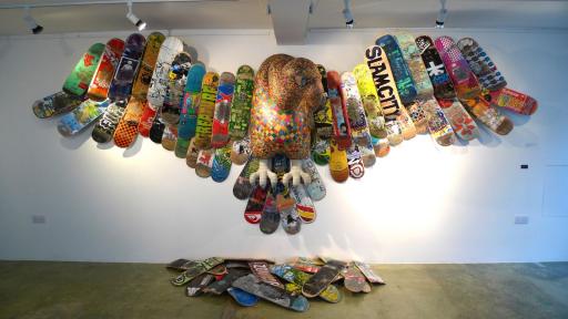 Haroshi Scateboard sculpture