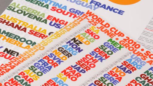 World Cup calendar poster by David Watson.