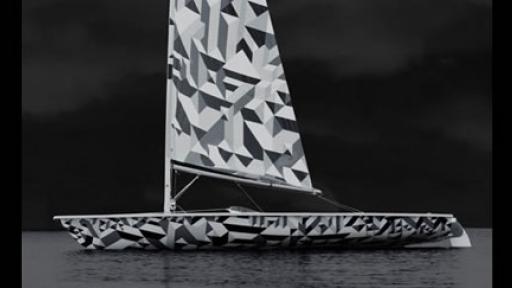 Laser sailboat by Marian Bantjes. 