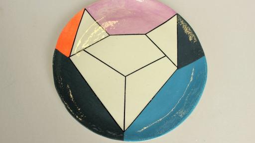 Small jackal plate by Catherine Ash