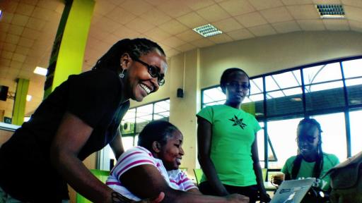 Juliana Rotich at work at Ushahidi. 