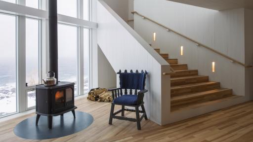 Lobby of the Fogo Island inn. Image: Alex Fradkin 