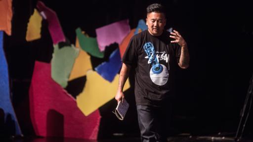 Roy Choi speaking at Design Indaba Conference 2015. Image: Jonx Pillemer