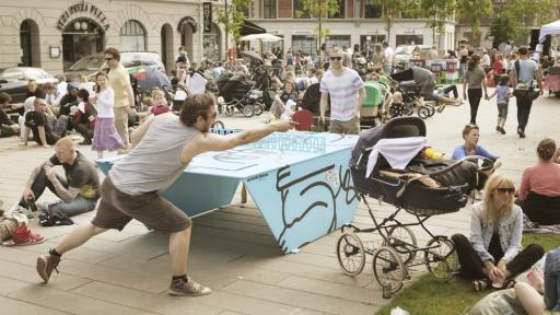 PingOut table in Copenhagen