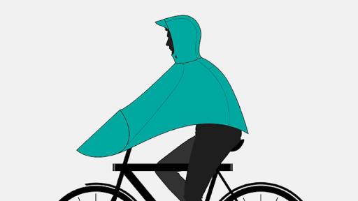 The Boncho, by VANMOOF, is a poncho designed especially for cyclists to use in the rain.