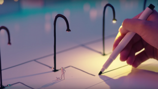 This pen allows you to draw circuits onto paper that conduct electricity immediately. Watch as it lights up this paper town