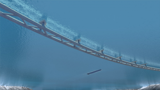 Submerged ocean tunnels rendering