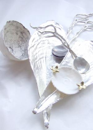 Porcelain bowls+Mussel shell Risotto /Paella server+seaweed sugar spoons aboda
