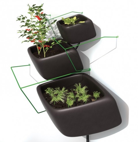 Wallflower Vertical Garden is a modular planter system by Haldane Martin