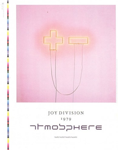 Joy Division – Atmosphere (1988). Promo poster by Factory Records. Art Direction Peter Saville, Photography Trevor Key, Typography Brett Wickens.