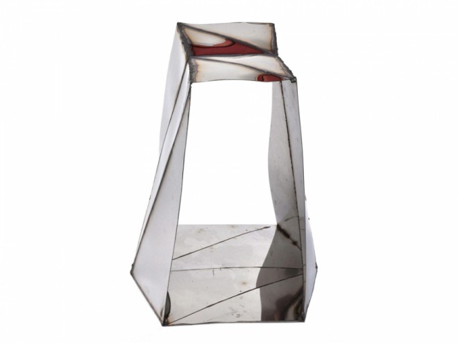 Folded Mirror Stool by Julian Mayor. 