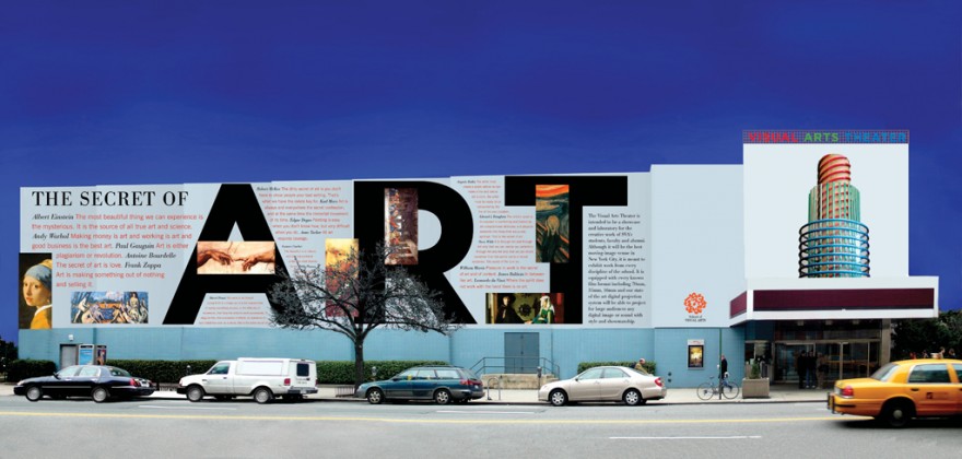 School of Visual Arts Theatre facade. Courtesy of Milton Glaser.