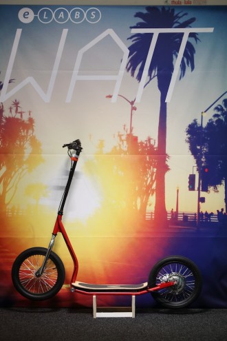 The Watt scooter is an electric push bike by E-labs. 