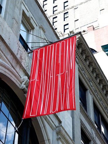 Pentagram banner by Michael Bierut. 