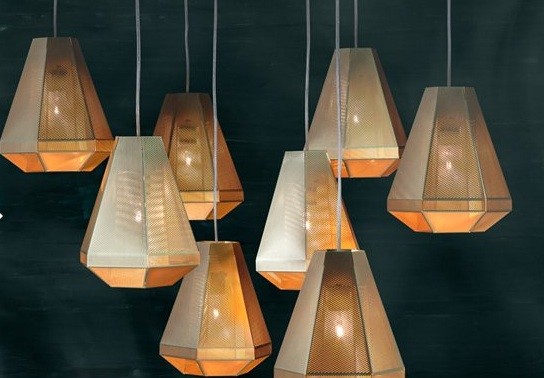 Cell Tall Pendant by Tom Dixon. 