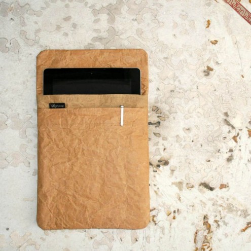 Brown Paper iPad/Tablet Sleeve by WREN design. 