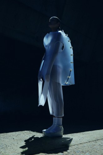Renee Nicole Sander's graduation fashion collection inspired by ice glaciers. 