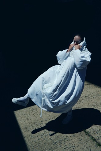 Renee Nicole Sander's graduation fashion collection inspired by ice glaciers. 