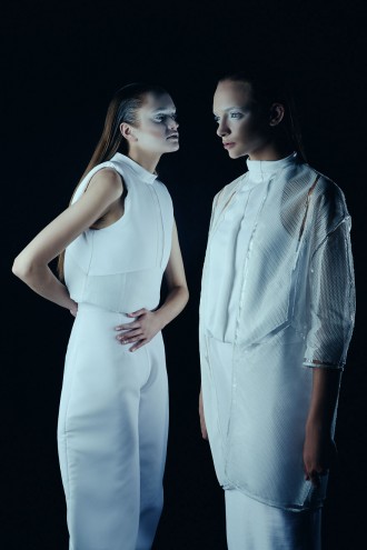 Renee Nicole Sander's graduation fashion collection inspired by ice glaciers. 