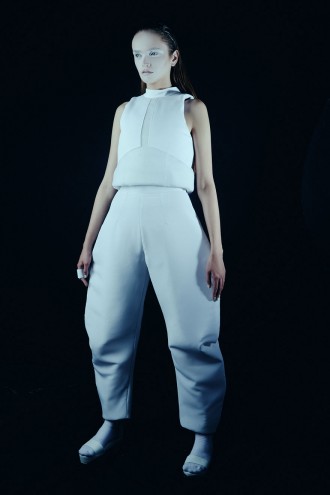 Renee Nicole Sander's graduation fashion collection inspired by ice glaciers. 