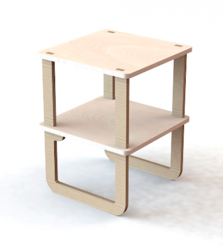 Side table by Unfayzd Design. 