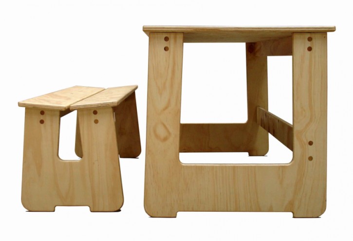 School table and bench by Studio Propolis.