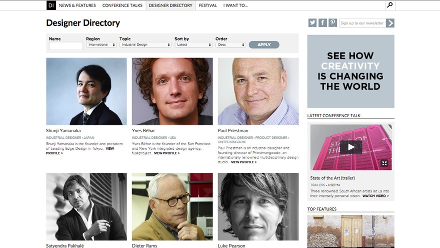 Design Indaba's Designer Directory