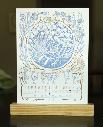 Artist's Almanac 2015 by Essie Letterpress. 