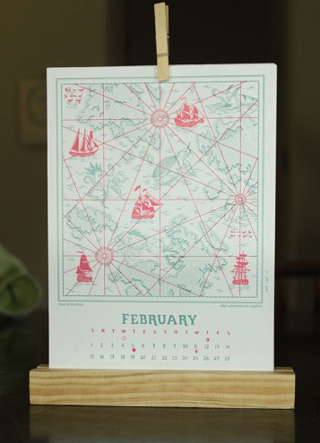 Artist's Almanac 2015 by Essie Letterpress. 