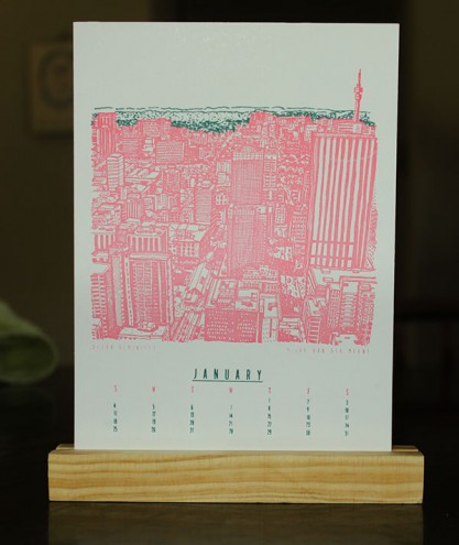 Artist's Almanac 2015 by Essie Letterpress. 