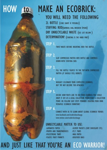 An instruction sheet on how to make EcoBricks.