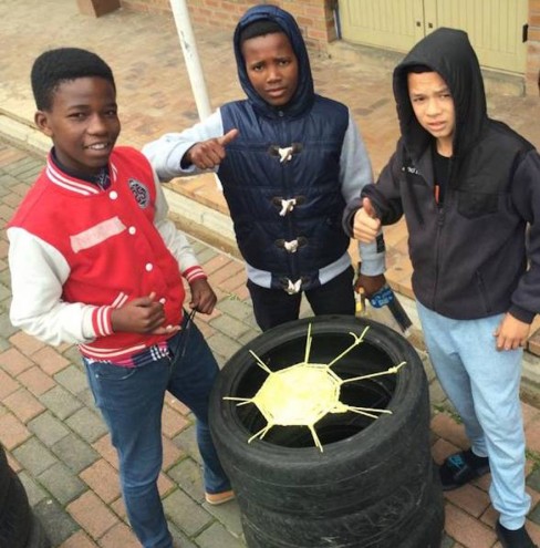 Shift teaches people to make seats from old tyres.