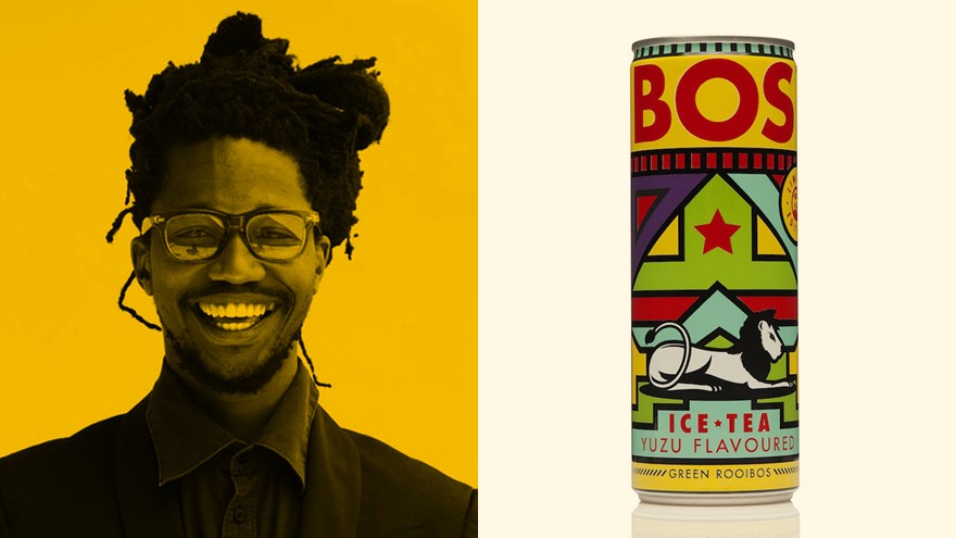 Ofentse Letebele and his winning can design.