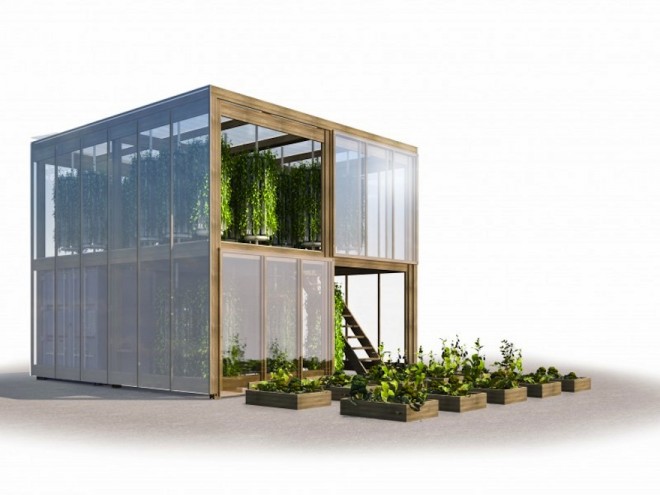 With this design, an instructions booklet and a set of flat-pack pieces that can be easily fitted together are all you need to start farming in the city.