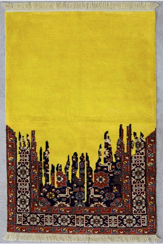 Faig Ahmed weaves digital patterns and optical illusions into traditional Azerbaijani rugs.