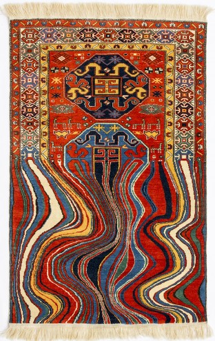 Faig Ahmed weaves digital patterns and optical illusions into traditional Azerbaijani rugs.