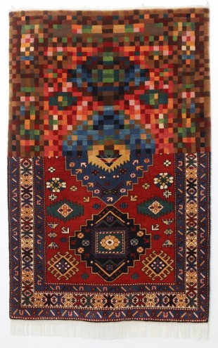 Faig Ahmed weaves digital patterns and optical illusions into traditional Azerbaijani rugs.