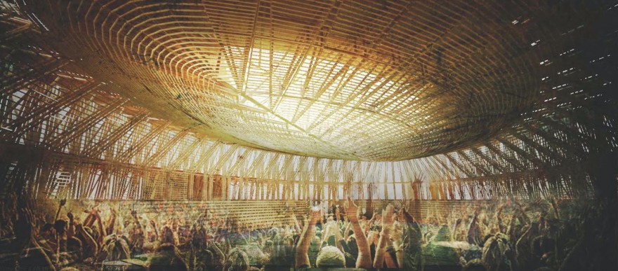 A graduate in architecture from TU Delft, Shen Chen has designed a temporary, multifunctional stadium built from bamboo.