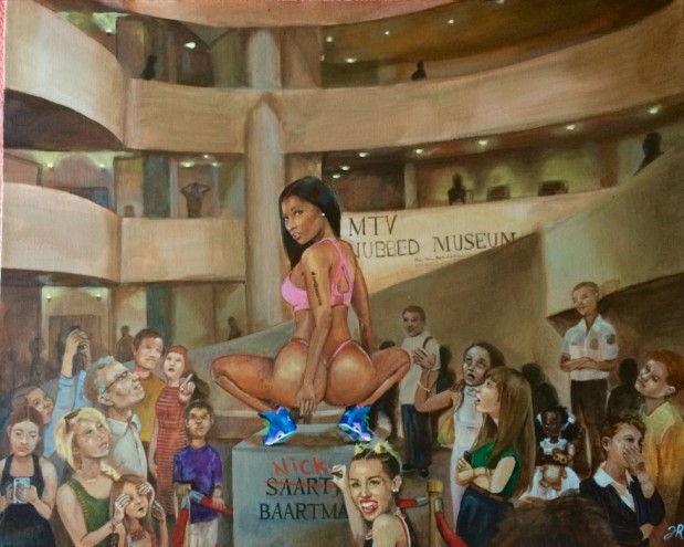 “Abandoned Margins” is an exhibition tackling Western beauty standards, cultural identity, historical erasure, trauma, and the representation of black bodies. 