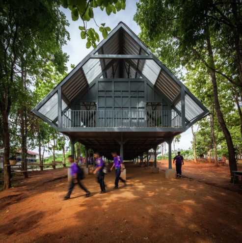Vin Varavarn Architects, a Bangkok-based firm, developed a new architectural typology for earthquake resistant schools.
