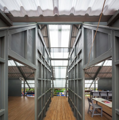 Vin Varavarn Architects, a Bangkok-based firm, developed a new architectural typology for earthquake resistant schools.