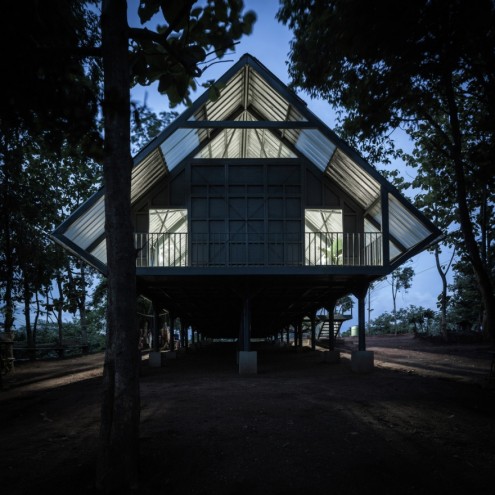 Vin Varavarn Architects, a Bangkok-based firm, developed a new architectural typology for earthquake resistant schools.