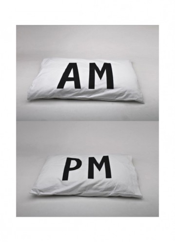 AM/PM pillowcase designs by Daniel Ting Chong. 