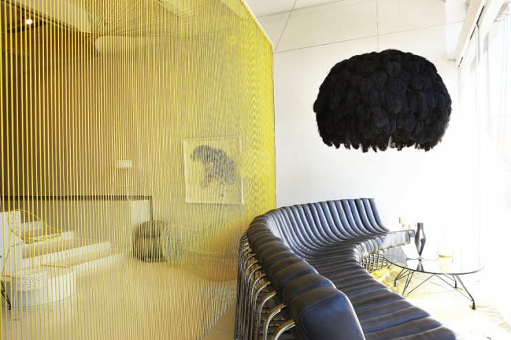 Songololo Sofa and Fiela Light by Haldane Martin