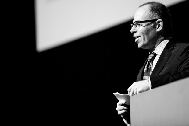 Michael Bierut emceeing at Design Indaba 2012 Michael Bierut emceeing at Design Indaba 2012